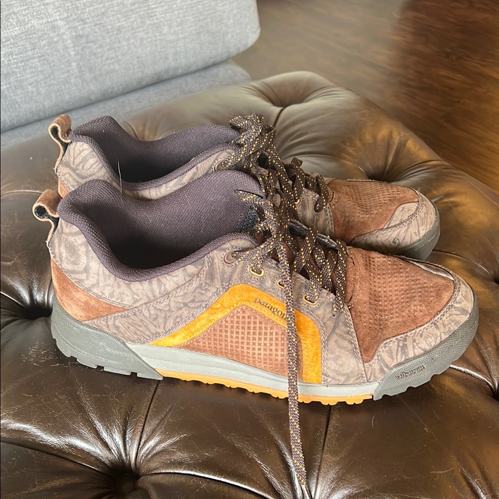 Patagonia Brown and Orange Athletic Trail Shoes